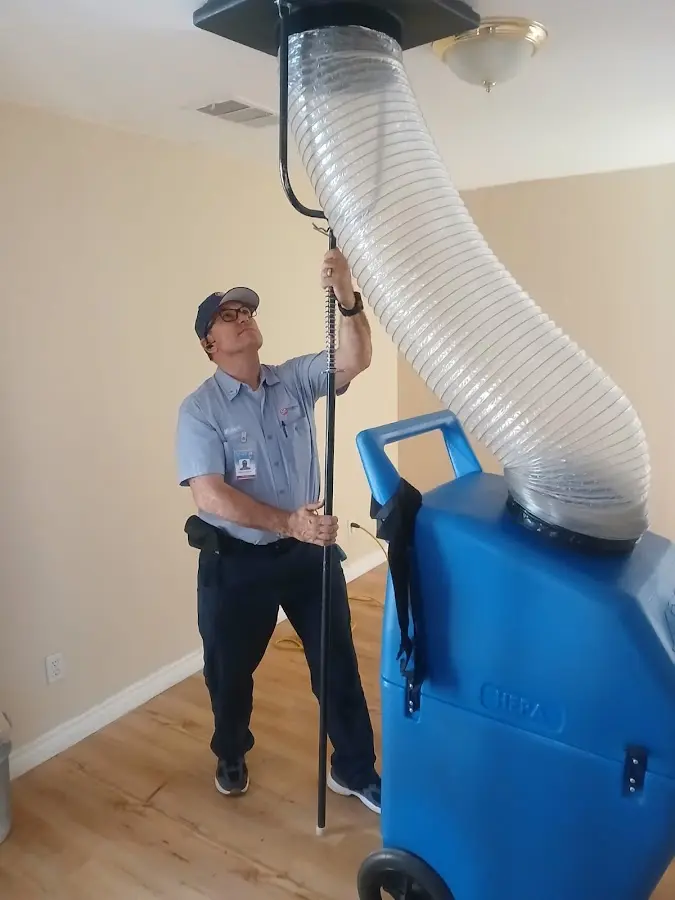 HVAC Installation technician using HEPA equipment in Mount Rainier